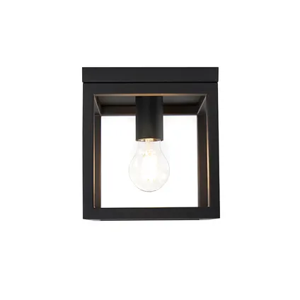 QAZQA Smart industriële plafondlamp zwart incl. wifi A60 - Cage 10