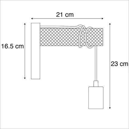 QAZQA Smart industriële wandlamp zwart met hout incl. wifi G95 - Gallow 4