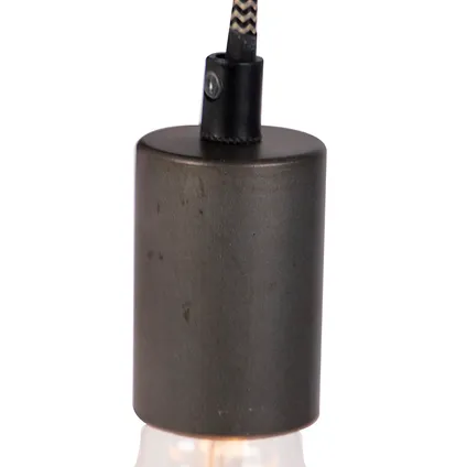 QAZQA Smart industriële wandlamp zwart met hout incl. wifi G95 - Gallow 10