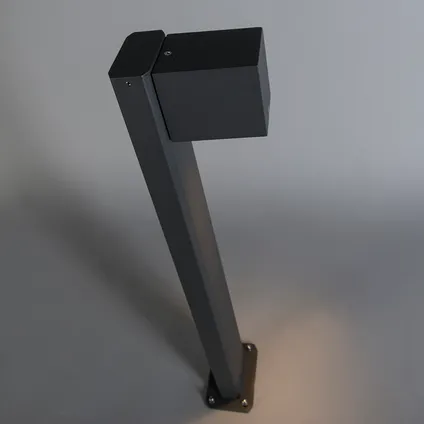 QAZQA Lampe d'extérieur sur pied intelligente anthracite 65 cm IP44 avec Wifi GU10 - Baleno 7