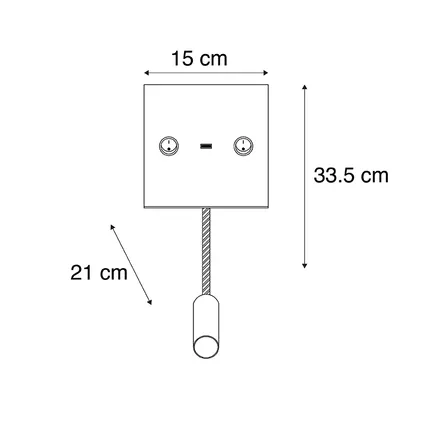 QAZQA Moderne wandlamp USB zwart met flexarm zonder kap - Duppio 4