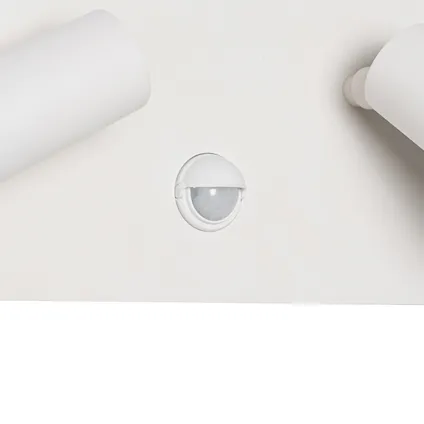 QAZQA Buiten wandlamp wit incl. LED 2-lichts bewegingssensor- Simon 5