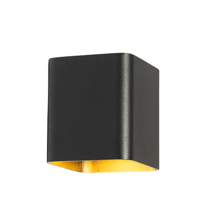 QAZQA Moderne wandlamp zwart incl. LED IP54 vierkant - Evi 7