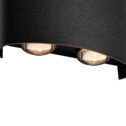 QAZQA Buiten wandlamp zwart incl. LED 4-lichts IP54 - Silly 5