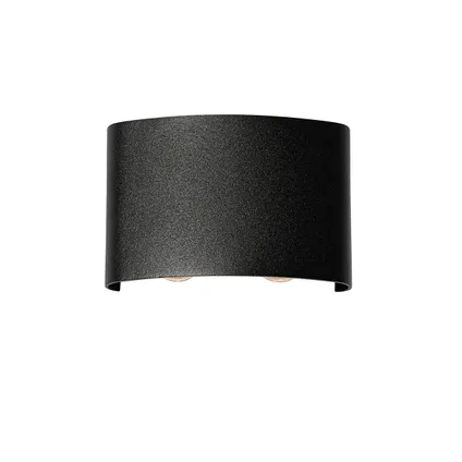 QAZQA Buiten wandlamp zwart incl. LED 4-lichts IP54 - Silly 9