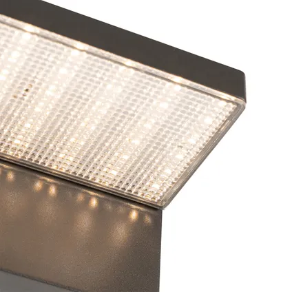 QAZQA Buiten wandlamp donkergrijs incl. LED en solar - Sunnie 2
