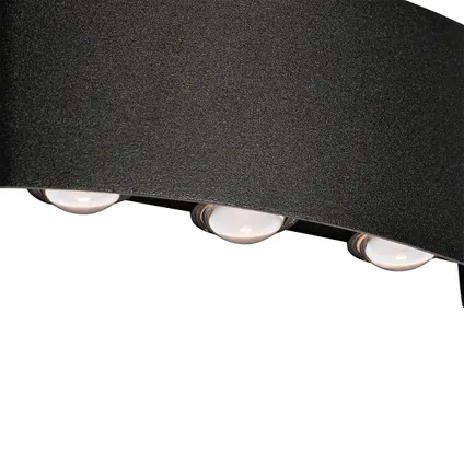 QAZQA Buiten wandlamp zwart incl. LED 6-lichts IP54 - Silly 5