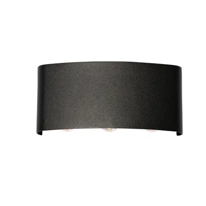 QAZQA Buiten wandlamp zwart incl. LED 6-lichts IP54 - Silly 8