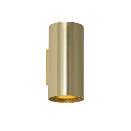 QAZQA Applique design dorée ronde 2 lumières - Sab Honey 8