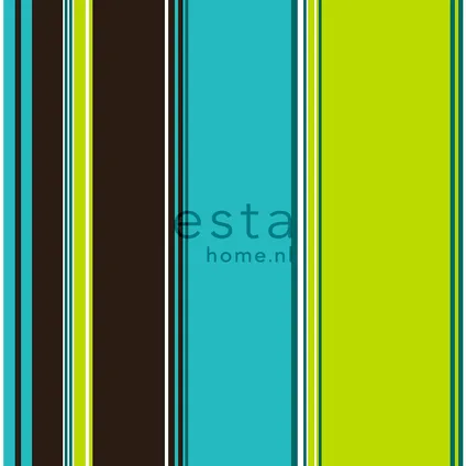ESTAhome behangpapier strepen limegroen en zwart - 53 cm x 10,05 m - 116510 4