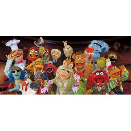 Sanders & Sanders poster De Muppets rood, groen en blauw - 202 x 90 cm - 600859
