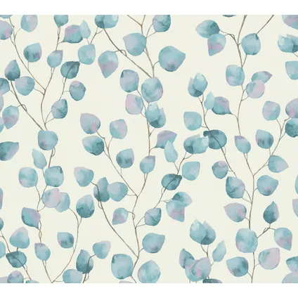A.S. Création behang bloemen blauw en wit - 53 cm x 10,05 m - AS-370444 2