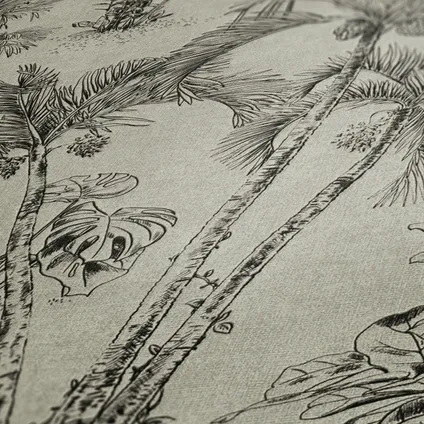A.S. Création behang jungle-motief taupe grijs - 53 cm x 10,05 m - AS-380214 3