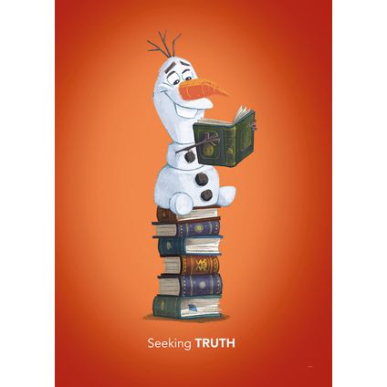 Komar poster Frozen Olaf oranje - 50 x 70 cm - 610151
