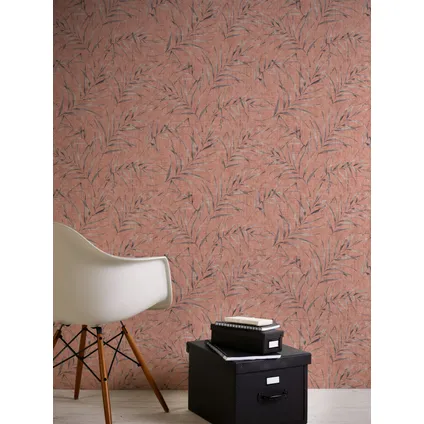 A.S. Création behangpapier tropische bladeren roze, oranje en rood - 53 cm x 10,05 m 5