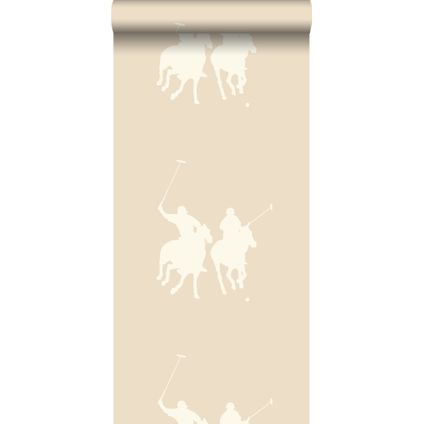 ESTAhome papier peint joueurs de polo beige - 53 cm x 10,05 m - 115627