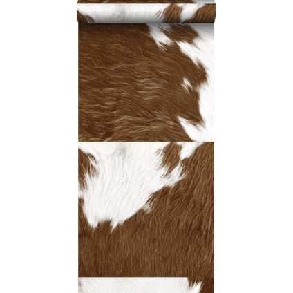 Origin Wallcoverings XXL behang koeienhuid-look bruin en wit - 50 x 900 cm - 357242