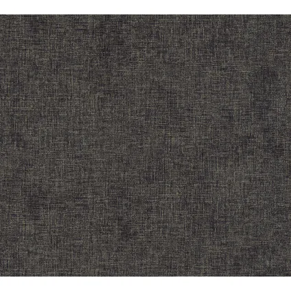 Livingwalls behang linnenstructuur zwart en goud - 53 cm x 10,05 m - AS-374314 3