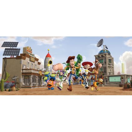 Disney poster Toy Story beige, blauw en groen - 202 x 90 cm - 600874