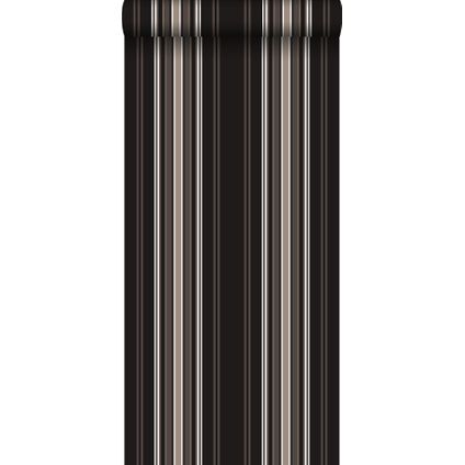 ESTAhome behangpapier strepen zwart - 53 cm x 10,05 m - 115640