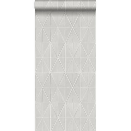 Origin Wallcoverings behang grafische vorm glanzend grijs - 53 cm x 10,05 m - 347233