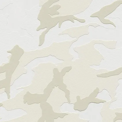 A.S. Création behangpapier camouflage lichtgrijs en beige - 53 cm x 10,05 m 2