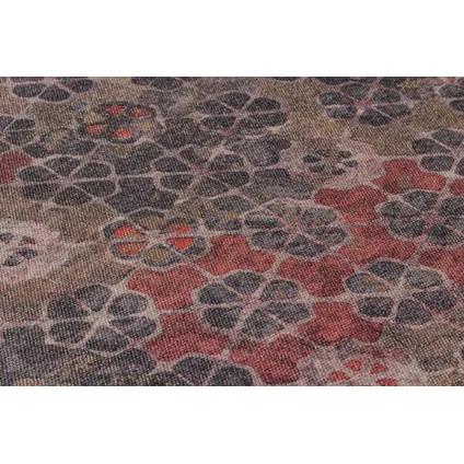 Livingwalls behangpapier tegelmotief rood, grijs en zandkleurig - 53 cm x 10,05 m 2