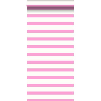 ESTAhome behangpapier horizontale streep roze - 53 cm x 10,05 m - 114929