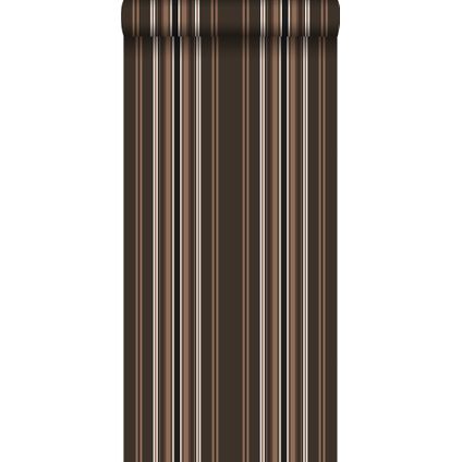 ESTAhome behangpapier strepen bruin - 53 cm x 10,05 m - 115639