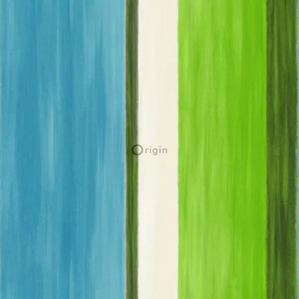 Origin Wallcoverings behang strepen turquoise en limegroen - 53 cm x 10,05 m - 346930 4