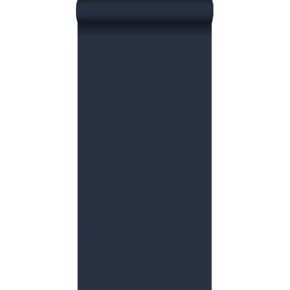 ESTAhome behangpapier effen marine blauw - 53 cm x 10,05 m - 115613