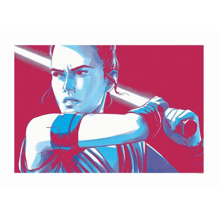 Komar poster Star Wars Faces Rey rood en blauw - 70 x 50 cm - 610265