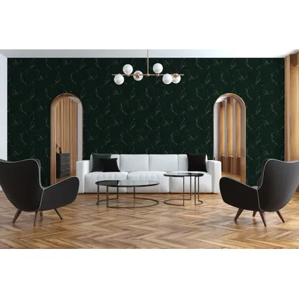 Livingwalls behangpapier marmer smaragd groen - 53 cm x 10,05 m - AS-378555 10