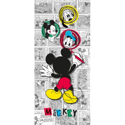 Disney affiche Mickey Mouse gris, jaune et rouge - 90 x 202 cm - 600763