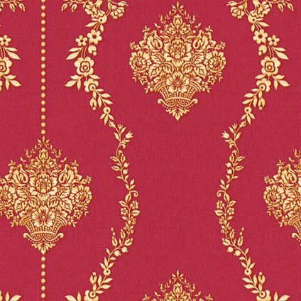 A.S. Création behang barokprint rood en geel - 53 cm x 10,05 m - AS-344932