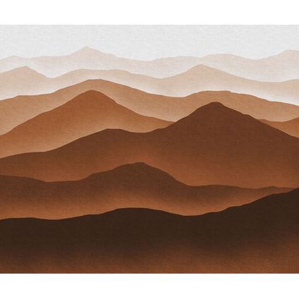 Komar fotobehang Macchiato Mountains terracotta bruin - 300 x 250 cm - 611208