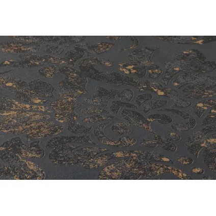 A.S. Création behang barokprint zwart en goud - 53 cm x 10,05 m - AS-374132 2