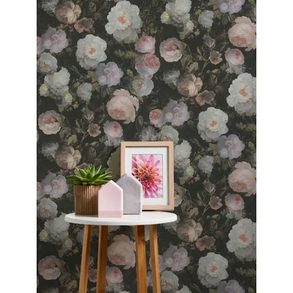 A.S. Création behangpapier vintage bloemen zacht roze, groen en wit - 53 cm x 10,05 m 4