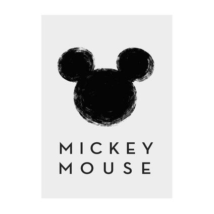 Komar poster Mickey Mouse grijs en zwart - 30 x 40 cm - 610122