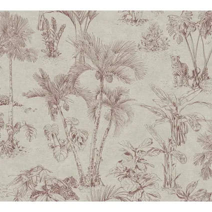 A.S. Création behangpapier jungle-motief beige - 53 cm x 10,05 m - AS-380213 2