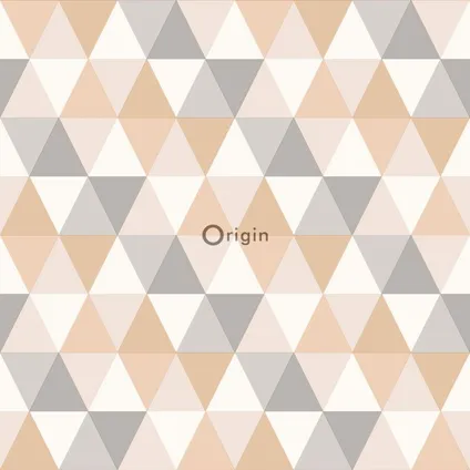 Origin Wallcoverings behang grafische driehoeken beige - 53 cm x 10,05 m - 347223 7