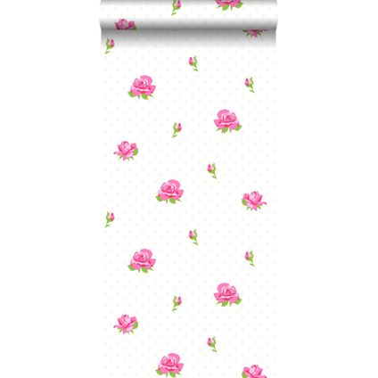 ESTAhome behangpapier rozen roze - 53 cm x 10,05 m - 115728