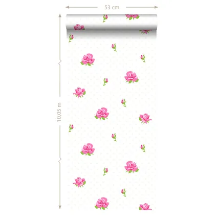 ESTAhome behangpapier rozen roze - 53 cm x 10,05 m - 115728 5