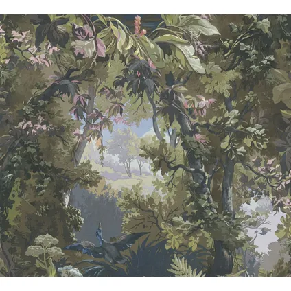 A.S. Création behangpapier bosrijk landschap olijfgroen - 53 cm x 10,05 m - AS-376522 2