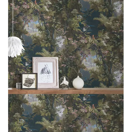 A.S. Création behangpapier bosrijk landschap olijfgroen - 53 cm x 10,05 m - AS-376522 4