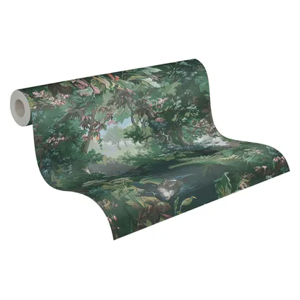 A.S. Création behangpapier bosrijk landschap groen - 53 cm x 10,05 m - AS-376521