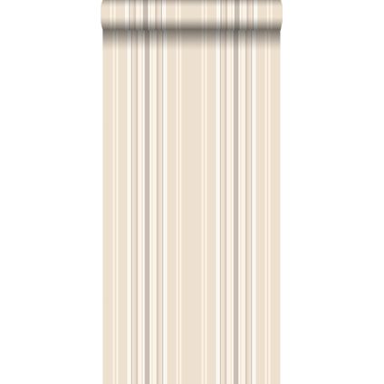 ESTAhome behangpapier strepen beige - 53 cm x 10,05 m - 115634