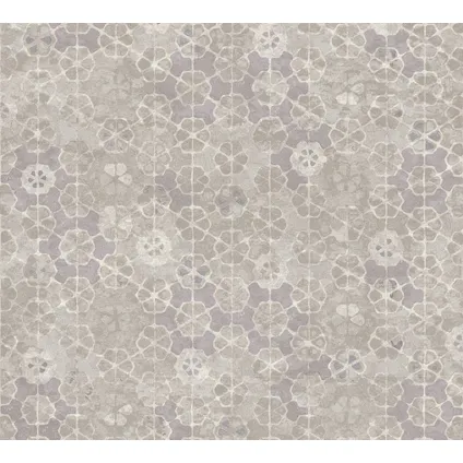 Livingwalls behangpapier tegelmotief beige en grijs - 53 cm x 10,05 m - AS-373912 3