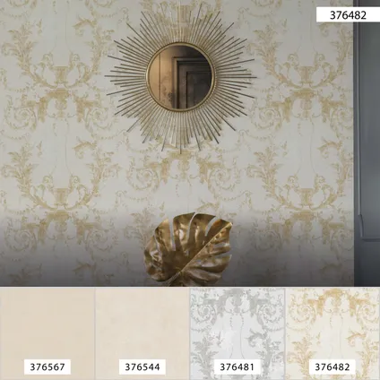A.S. Création behang barokprint beige en goud - 53 cm x 10,05 m - AS-376483 7
