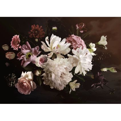 Sanders & Sanders affiche fleurs rose - 160 x 110 cm - 600730